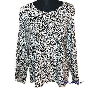 Croft & Barrow 100% Cotton Animal Print Top